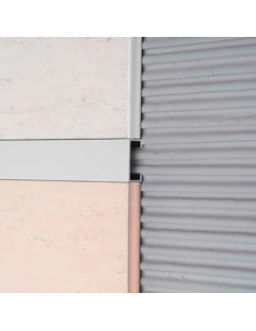 Listello Luxor Cromo Mate 8 mm x 20 mm x 2,45 m